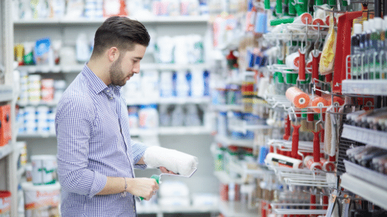 shopper in store