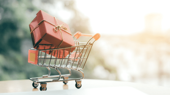 gift in shopping cart 