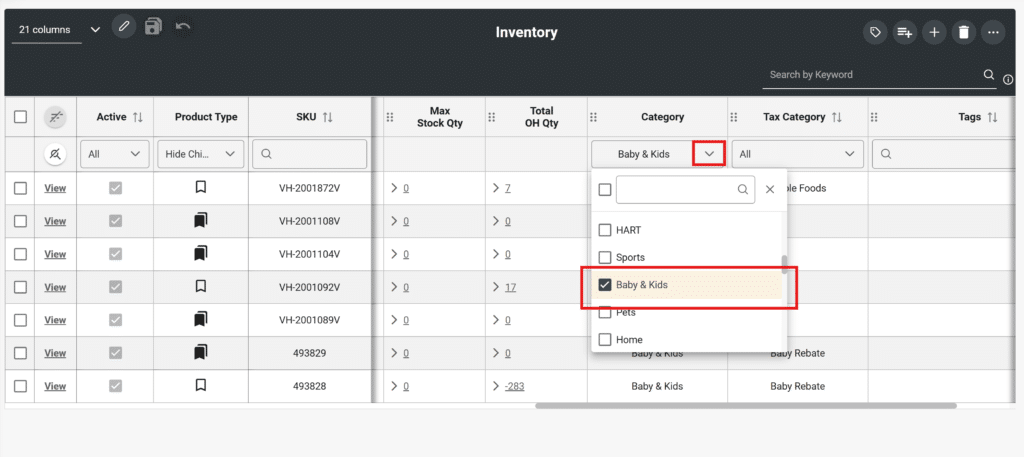 GST and HST tax relief. Filtering Category